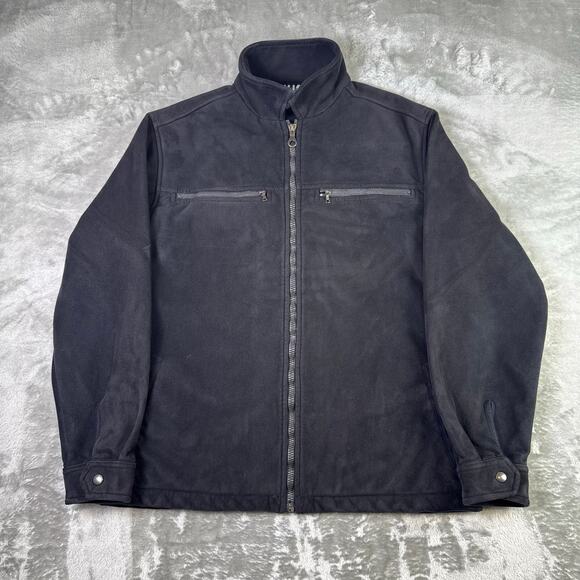 VTG ALF Kuhl suede fleece gorpcore outdoors full zip jacket mens Small - Picture 1 of 8